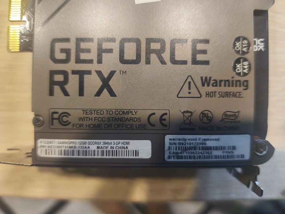 Видеокарта palit geforce rtx3080ti 12gb