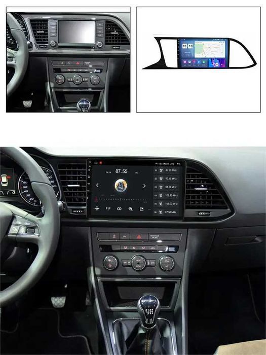 NAVIGATIE Android 14 Seat Leon 2013-2020 1/8 Gb Waze CarPlay + CAMERA