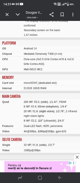 Telefon Doogee v40 PRO