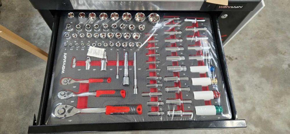 Dulap profesional de scule XXL WOHRSTAHL – complet echipat, 7 sertare, tavă EVA