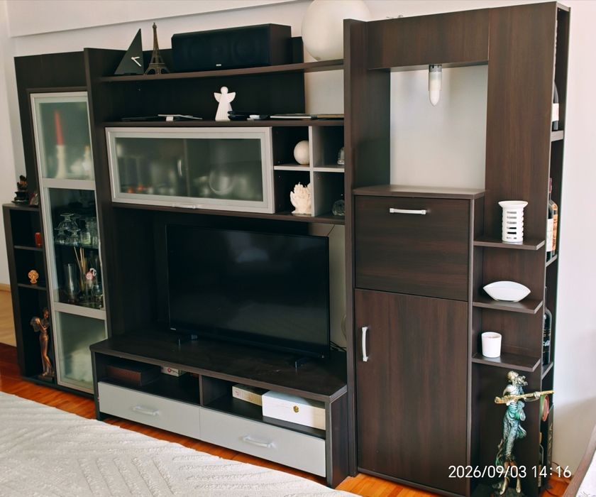 Biblioteca sufragerie wenge 287x188x50