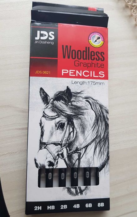 професионални моливи за рисуване, дървен графит 2H, HB, 2B, 4B, 6B, 8B