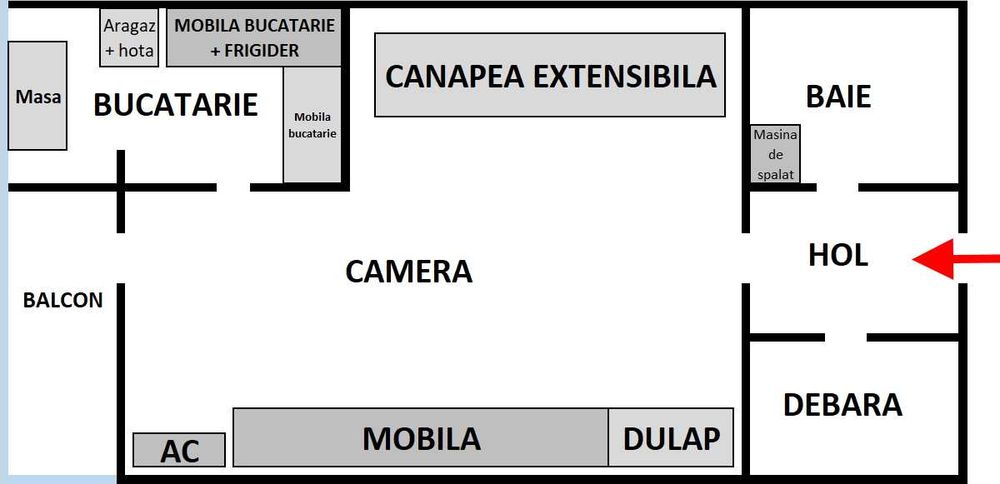 Direct proprietar Garsoniera Baba Novac cu Campia Libertatii