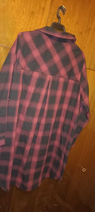 Красива, карирана, дамска, макси туника тип риза на марката-Janina