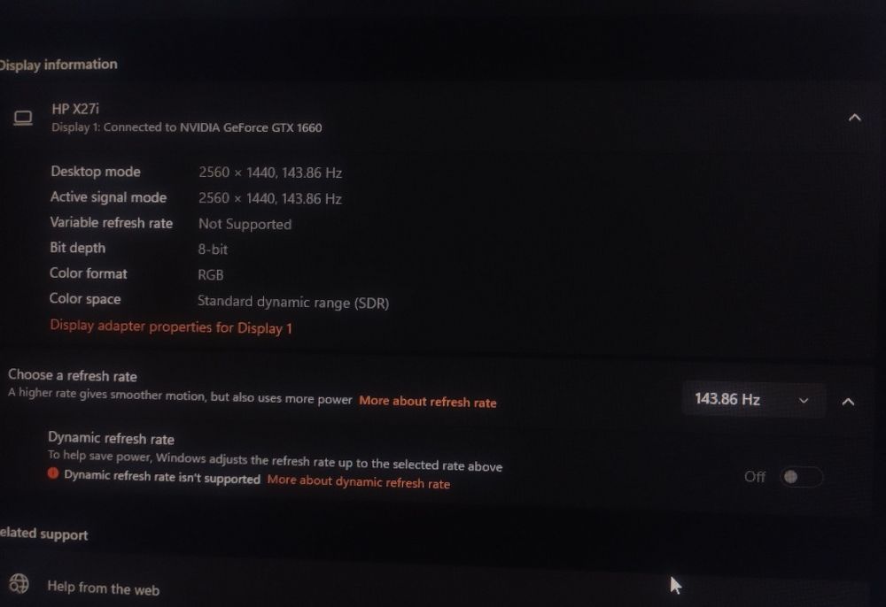 Monitor gaming HP x27i