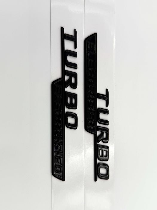 Set Embleme Compatibile Mercedes TURBO Electrified negru nou
