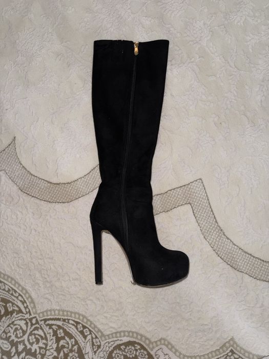 Замшевые сапоги