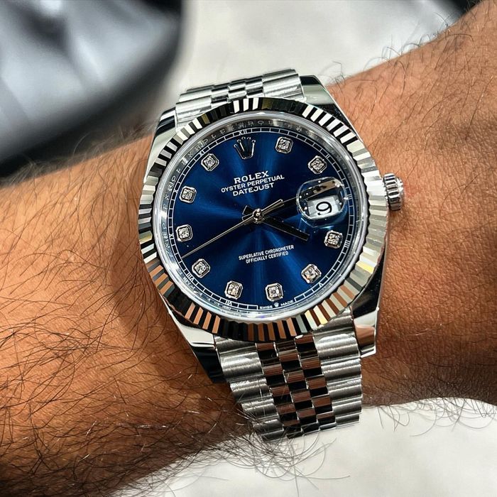 Rolex Date-Just Diamond 41 Blue Dial ETA 3235