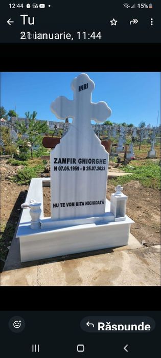 Cruci de marmură preț real cu scris înclus dela 400 de lei