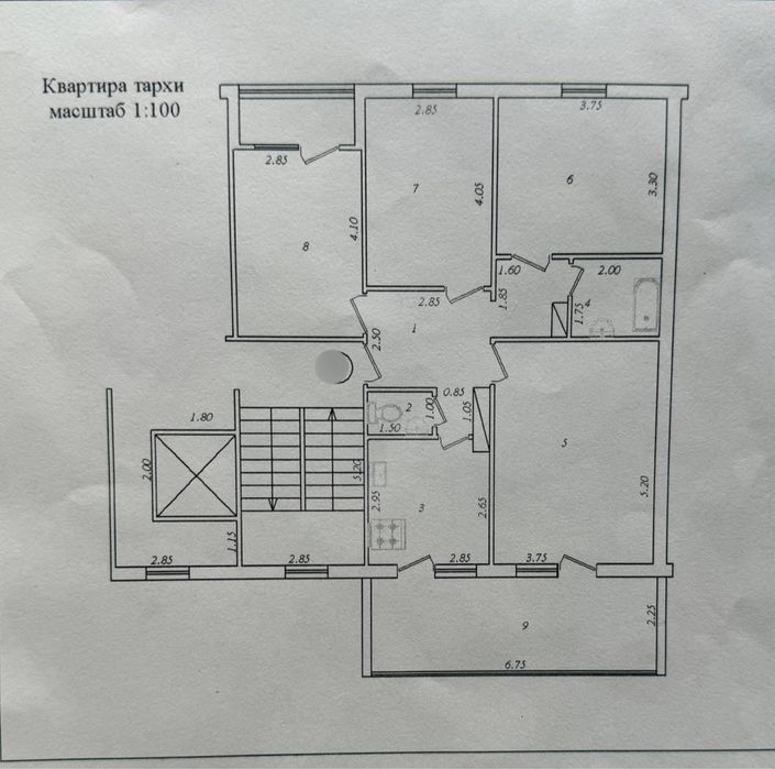 Квартира Госпитальный  328 школа 4/8/9 100 кв.м