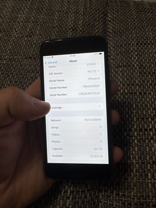 iPhone 8 – 64 GB – Negru – Stare foarte bună