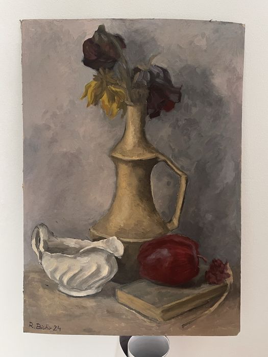 Natură statică, 35x50cm, pictură în ulei originală