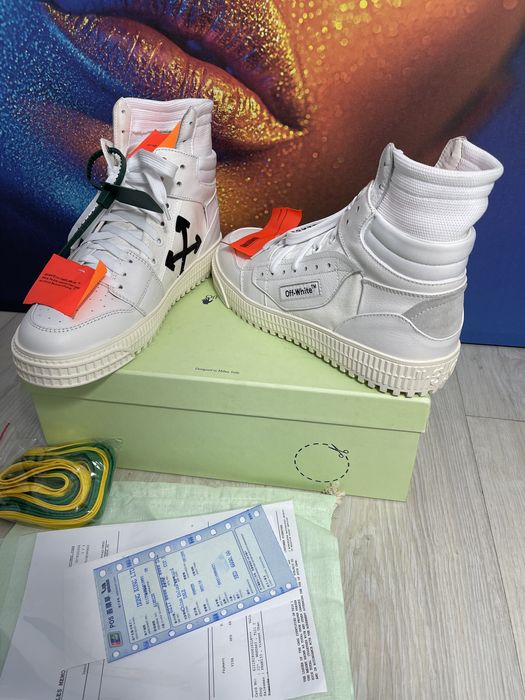 Adidasi Off White 3.0 Court Premium piele naturala