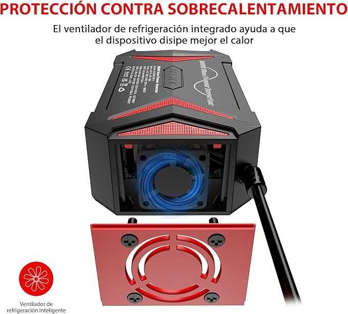 Invertor Auto Onda Pure 300W, Transformator Invertor 12V la 220V
