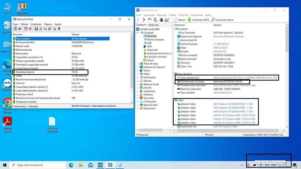 Elemente Samsung NP780Z5E np780z