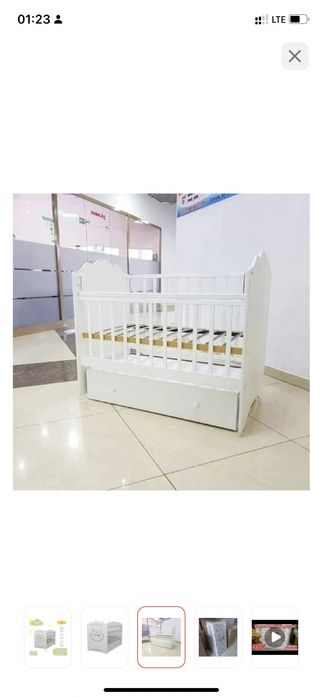 Манеж-детская кровать с матрасом