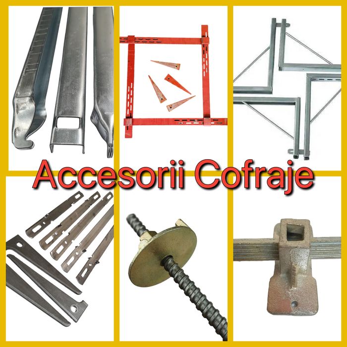 Broscute blocatori, vincluri coltare cravate stalp, distantieri montanti pene, tija filetata, piulite disc accesorii cofraje panouri doka
