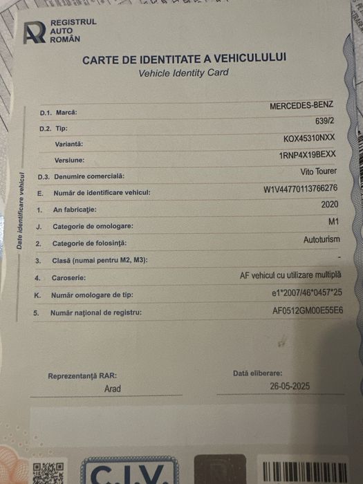 vând vito -89000 km reali,curat si ingrijit,euro 6,