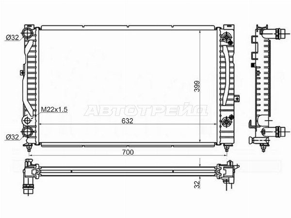 Радиатор  Audi A4