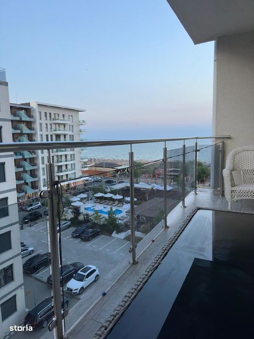 Ap 2 cam, mobilat complet LUX, vedere superba la mare, 1 min de plaja