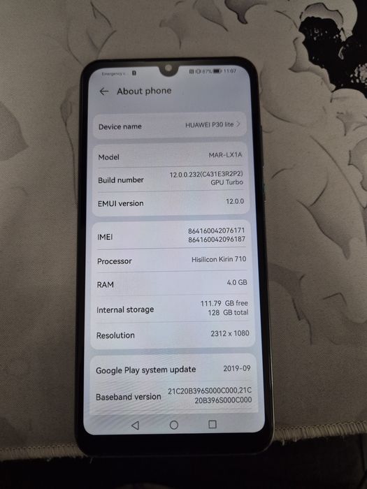 Huawei P30 Lite - 128 GB - 4GB RAM FHD - Camera 48MP