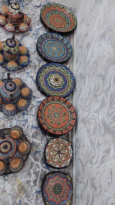 Milliy sopol idishlar choynak piyola v.h.k...