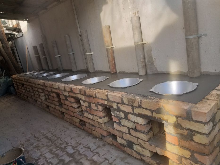 Тандир учок печка камен тандир туречски тандирлар курамиз