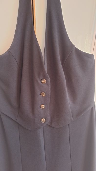 Salopeta pantalon larg, fara umeri si cu spatele gol