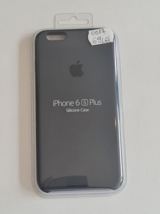 Husa iphone 6 plus si 6s plus silicon gri originala apple