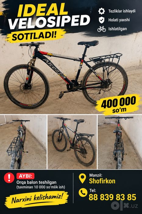Velosiped sotiladi