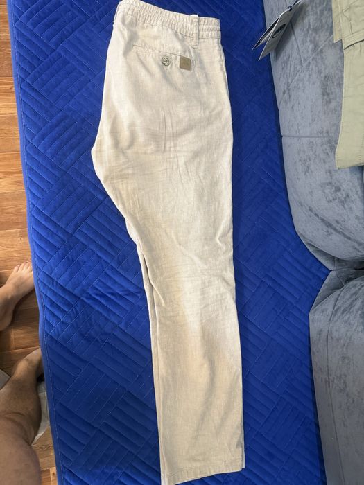 Штаны лен фирменные мужские