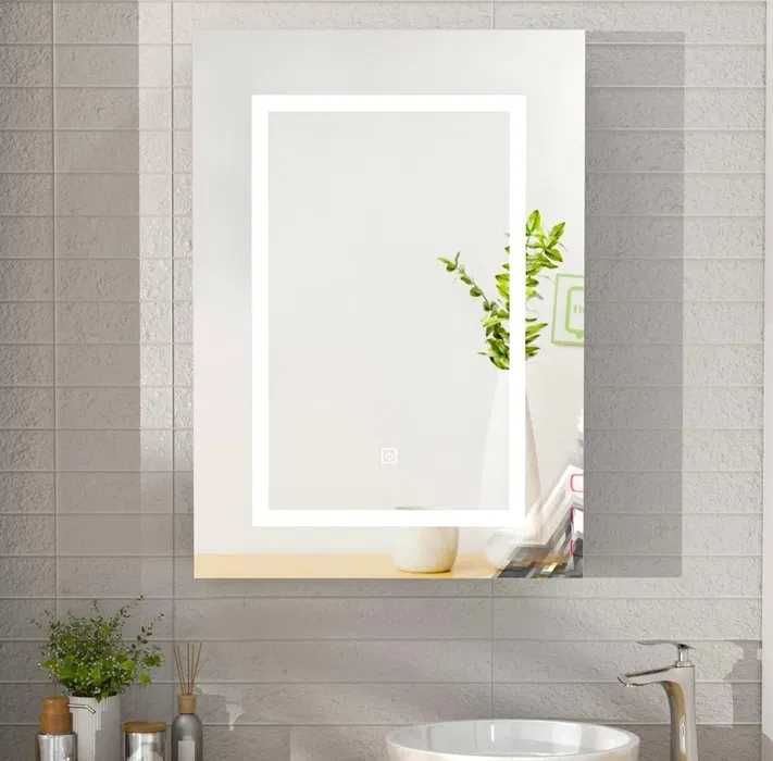 лед LED - шкаф с огледало, за баня гланц, шкаф за баня с осветление