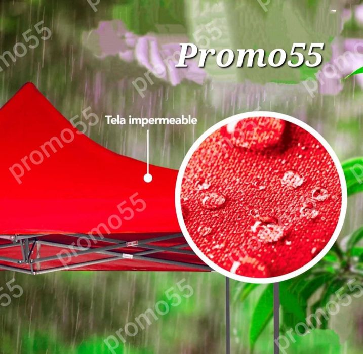 Шатра 3х3 - 18кг. с Подсилена Конструкция и Червено Покривало