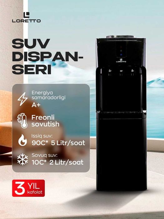 Suv uchun kuler LORETTO LD-106, suv kuleri freonli sovutish