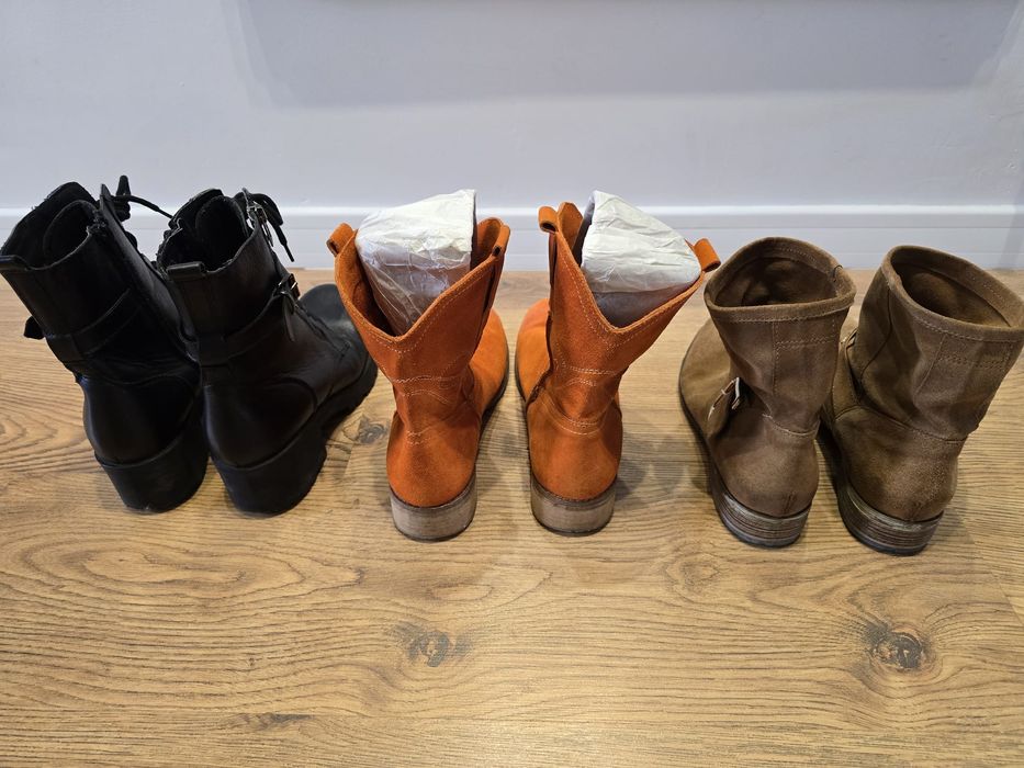 Дамски боти естествена кожа 39 номер