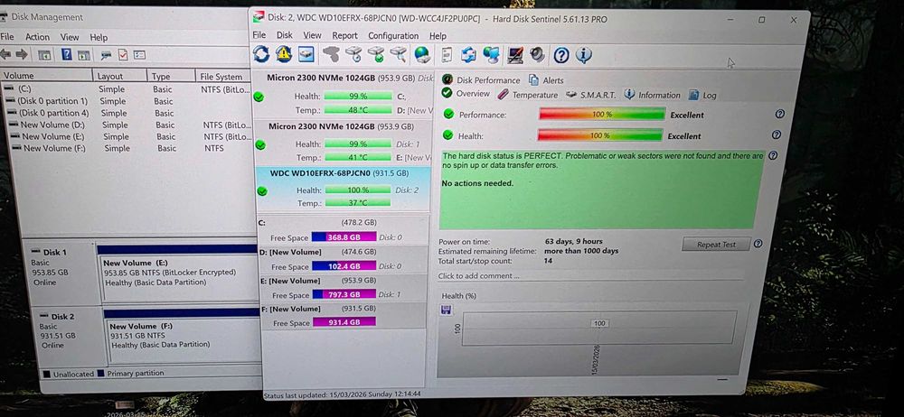 2 HDD 3,5 WD Red pentru NAS (1TB buc)