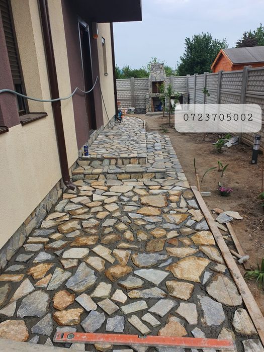 Piatra naturala de munte de Grecia 100%. Lucrez în toată Țara