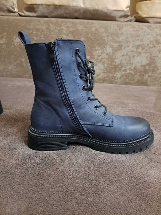 Bocanci/ghete Jenny Fairy purtate o singura data, marimea 39,bleumarin