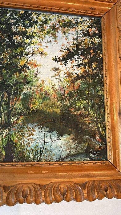 Vand Tablou panza, Rama lemn sculptat.