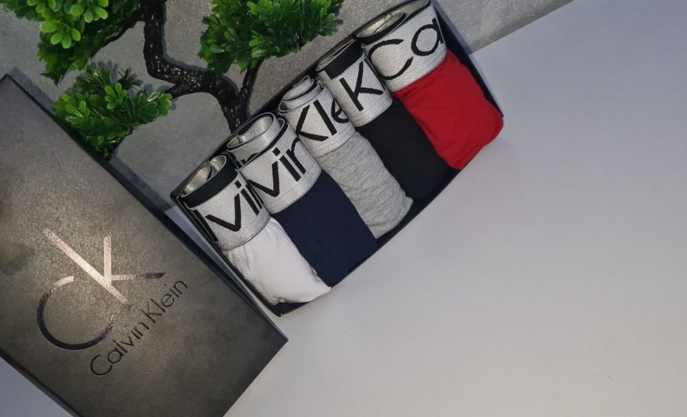 Boxeri bărbați din bumbac cu banda lata set de 5 perechi