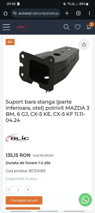 Suport bara stanga Mazda