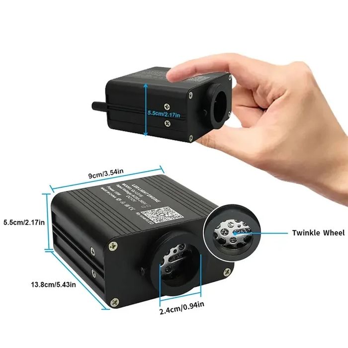 Kit Plafon Instelat Stelute Plafon 600 fibre Mix 3/4 metri 0. 5 - 0.75mm Twinckle Stars RGBW Kit Fibra Optica LED Plafon Auto  Cer instelat