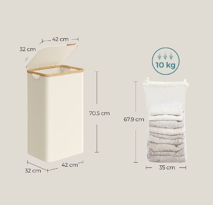 Кош за пране 90л SONGMICS