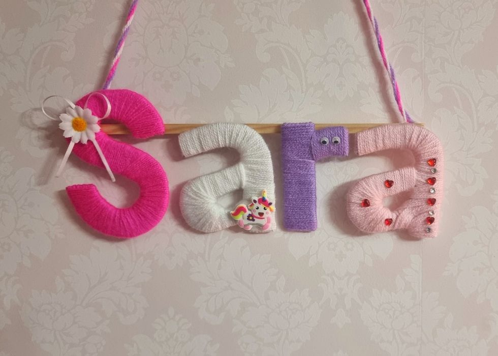 Nume colorat pentru camera copilului