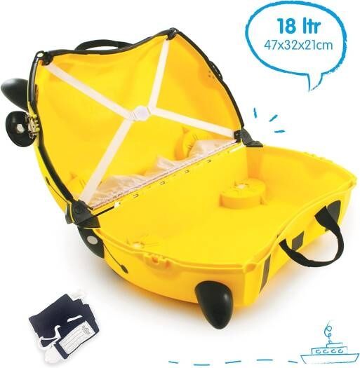 Trunki Детский чемодан каталка для ручной клади, пчелка