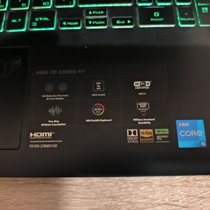 Ноутбук Asus Tuf F17 FX707Z