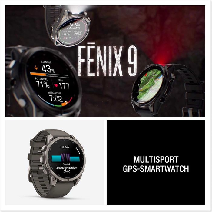 Watch Garmin Fenix 9 Amoled GPS 43mm,47mm,51mm - SlateGrey/Titan Нов! 24м Гаранция!