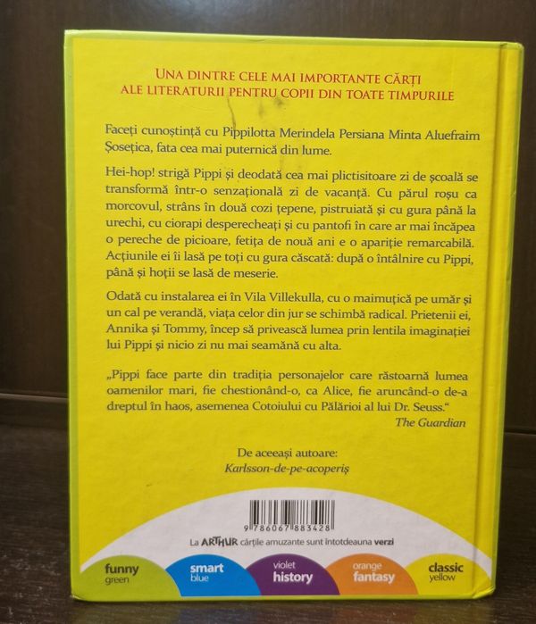 ,,Pippi Șosețica"-Astrid Lindgren