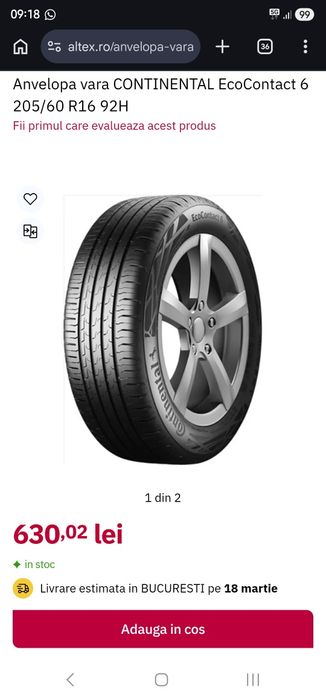 Anvelope vara Continental 205/60/R16