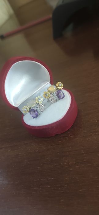 Серьги новые серебро с натуральным камнем